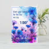 💍コーンフラワーとラベンダーエレガンス セーブザデート (スタンド正面)