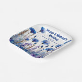 💍コーンフラワーとラベンダーエレガンス ペーパープレート (傾斜あり)