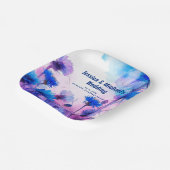 💍コーンフラワーとラベンダーエレガンス ペーパープレート (傾斜あり)