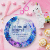 💍コーンフラワーとラベンダーエレガンス ペーパープレート (パーティー)