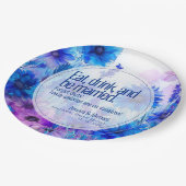 💍コーンフラワーとラベンダーエレガンス ペーパープレート (アングル)