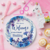 💍コーンフラワー🪻とラベンダーエレガンス ペーパープレート (パーティー)