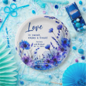 💍コーンフラワーとラベンダーエレガンス ペーパープレート (パーティー)