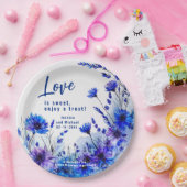 💍コーンフラワーとラベンダーエレガンス ペーパープレート (パーティー)