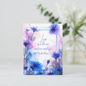 💍コーンフラワーとラベンダーエレガンス ポストカード (スタンド正面)