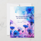💍コーンフラワーとラベンダーエレガンス 招待状 (裏面)