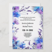 💍コーンフラワーとラベンダーエレガンス 招待状 (正面)