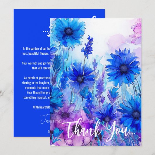 💍コーンフラワーとラベンダーブリス サンキューカード (正面/裏面)