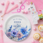 💍コーンフラワーとラベンダーブリス ペーパープレート (パーティー)