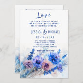 💍コーンフラワーとラベンダーブリス 招待状 (正面/裏面)