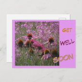 コーンフラワーのカスタム テキスト すぐ回復してね ポストカード (正面/裏面)