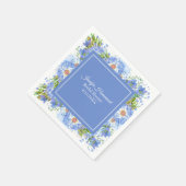 コーンフラワーのブライダルシャワー スタンダードカクテルナプキン (角)