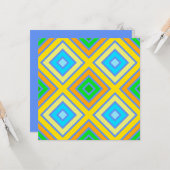 コーンフラワーの調和のとれたカラー角度付きラインアート カード (正面/裏面インサイチュ)