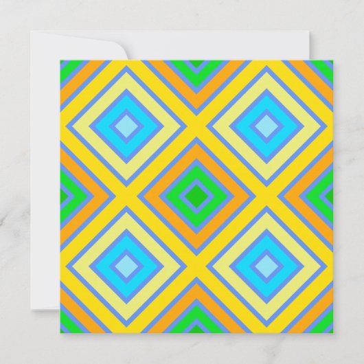 コーンフラワーの調和のとれたカラー角度付きラインアート カード (正面)