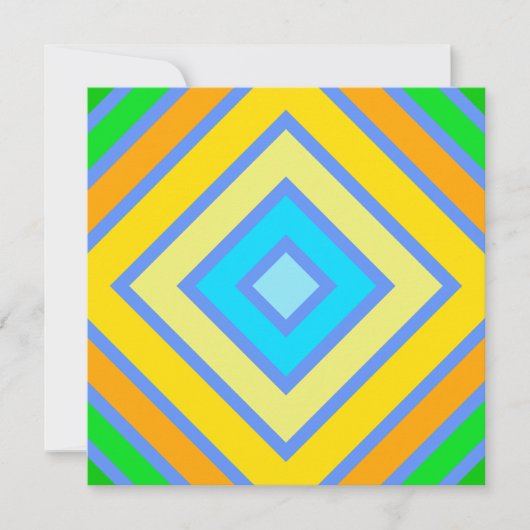 コーンフラワーの調和のとれたカラー角度付きラインアート カード (正面)