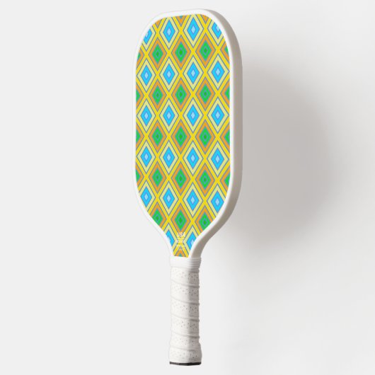 コーンフラワーの調和のとれたカラー角度付きラインアート ピックルボールラケット (左)