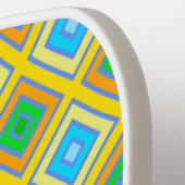 コーンフラワーの調和のとれたカラー角度付きラインアート ピックルボールラケット (左詳細)