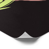 コーンフラワーカラフルパターン，花，緑，d ポスター (角)