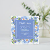コーンフラワーズスクエアブライダルシャワー招待 招待状 (スタンド正面)