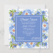 コーンフラワーズスクエアブライダルシャワー招待 招待状 (正面)