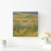 コーンフラワーズフィールド スクエア壁時計 (ホーム)