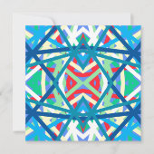 コーンフラワーバランス調和カラー抽象芸術ライン カード (正面)