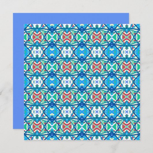 コーンフラワーバランス調和カラー抽象芸術ライン カード (正面/裏面)