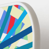 コーンフラワーバランス調和カラー抽象芸術ライン ピックルボールラケット (左詳細)