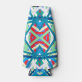 コーンフラワーバランス調和カラー抽象芸術ライン ボトルクーラー (正面)