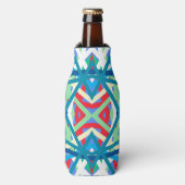 コーンフラワーバランス調和カラー抽象芸術ライン ボトルクーラー (ボトル正面)