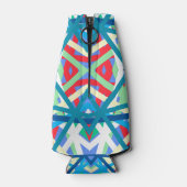 コーンフラワーバランス調和カラー抽象芸術ライン ボトルクーラー (裏面)