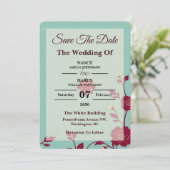 コーンフラワーバーズディ レトロ セーブ・ザ・デート (スタンド正面)