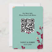 コーンフラワーバーズディ レトロ セーブ・ザ・デート (裏面)