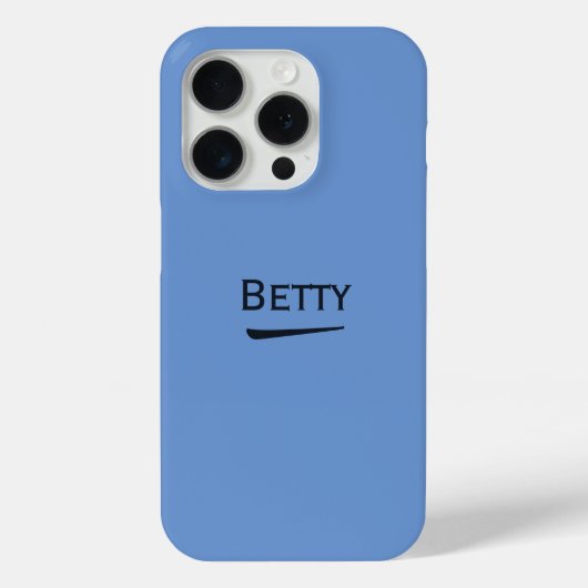 コーンフラワーパーソナライズされたブルーに濃い色の名前 Case-Mate iPhoneケース (裏面)