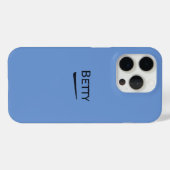 コーンフラワーパーソナライズされたブルーに濃い色の名前 Case-Mate iPhoneケース (裏面 (横))