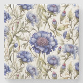 コーンフラワーフローラ石コースター ストーンコースター (正面)