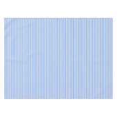 コーンフラワーブルーとホワイトストライプ テーブルクロス (正面(横))