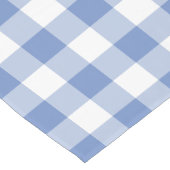 コーンフラワーブルーギンガムチェック格子柄素朴 ショートテーブルランナー (コーナー)