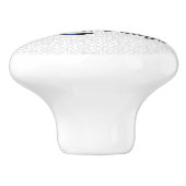 コーンフラワーブルークロシェ速く、暖かく死ぬ セラミックノブ (側面)