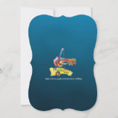 コーンフラワーブルースインウォーターブライダルシャワー 招待状 (裏面)