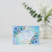 コーンフラワーブルースインウォーター披露宴 エンクロージャーカード (スタンド正面)
