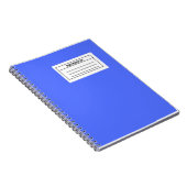 コーンフラワーブルースパイラルフォトノートブック ノートブック (右側)