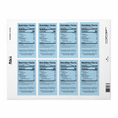 コーンフラワーブルーハニージャー栄養事実 ラベル (フルシート)