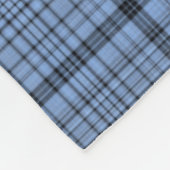 コーンフラワーブループレイド フリースブランケット (角)