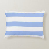コーンフラワーブルーホワイトオーニングストライプ屋外 アクセントクッション (裏面)