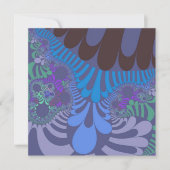 コーンフラワーブルーモダン 招待状 (正面)