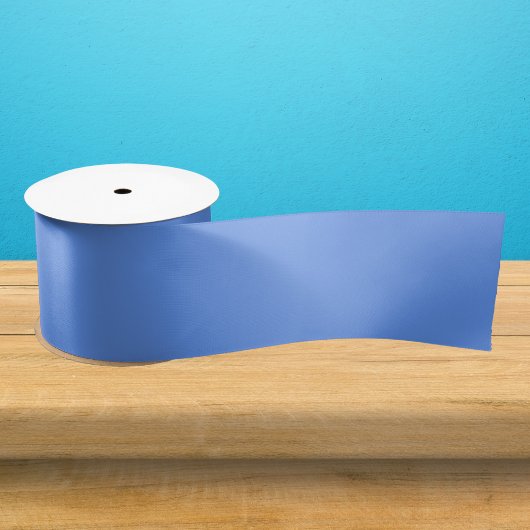 コーンフラワーブルー無地のカラー サテンリボン