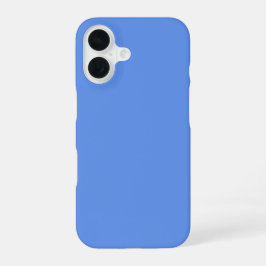 コーンフラワーブルー無地のカラー iPhone 16ケース