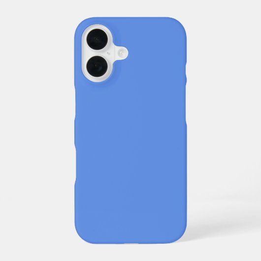 コーンフラワーブルー無地のカラー iPhone 16ケース (裏面)