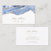 コーンフラワーブルー瑪瑙の名刺 名刺 (正面/裏面)